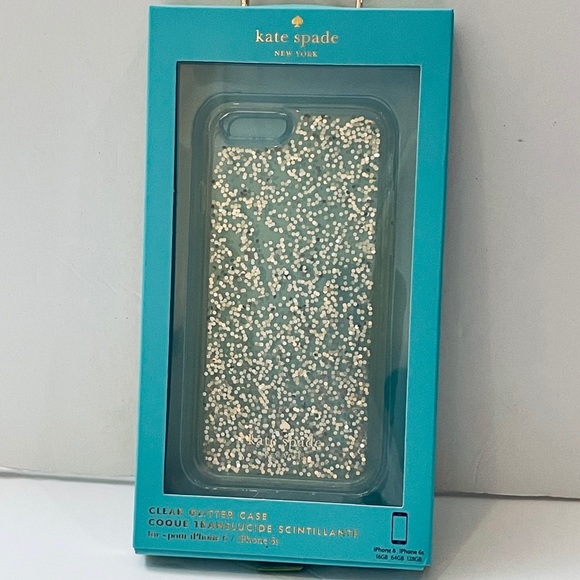 New Kate Spade iPhone 6 6s iPhone GLITTER Case - Picture 1 of 8
